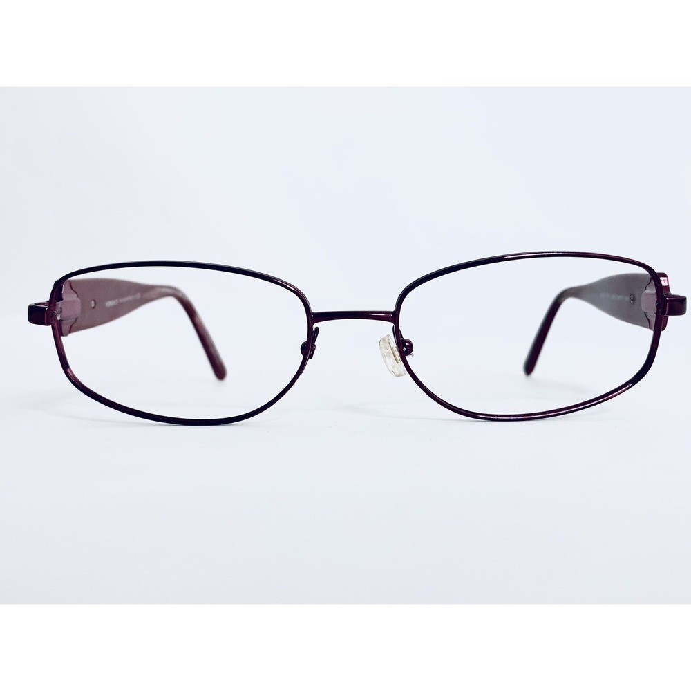 Versace Red Metal Oval Glasses W Maroon Flexible Temples MOD 1149 53 17 135